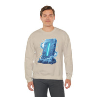 Isa Rune Ice Glacier Sweatshirt - Heavy Blend Fleece Crewneck - Unisex White