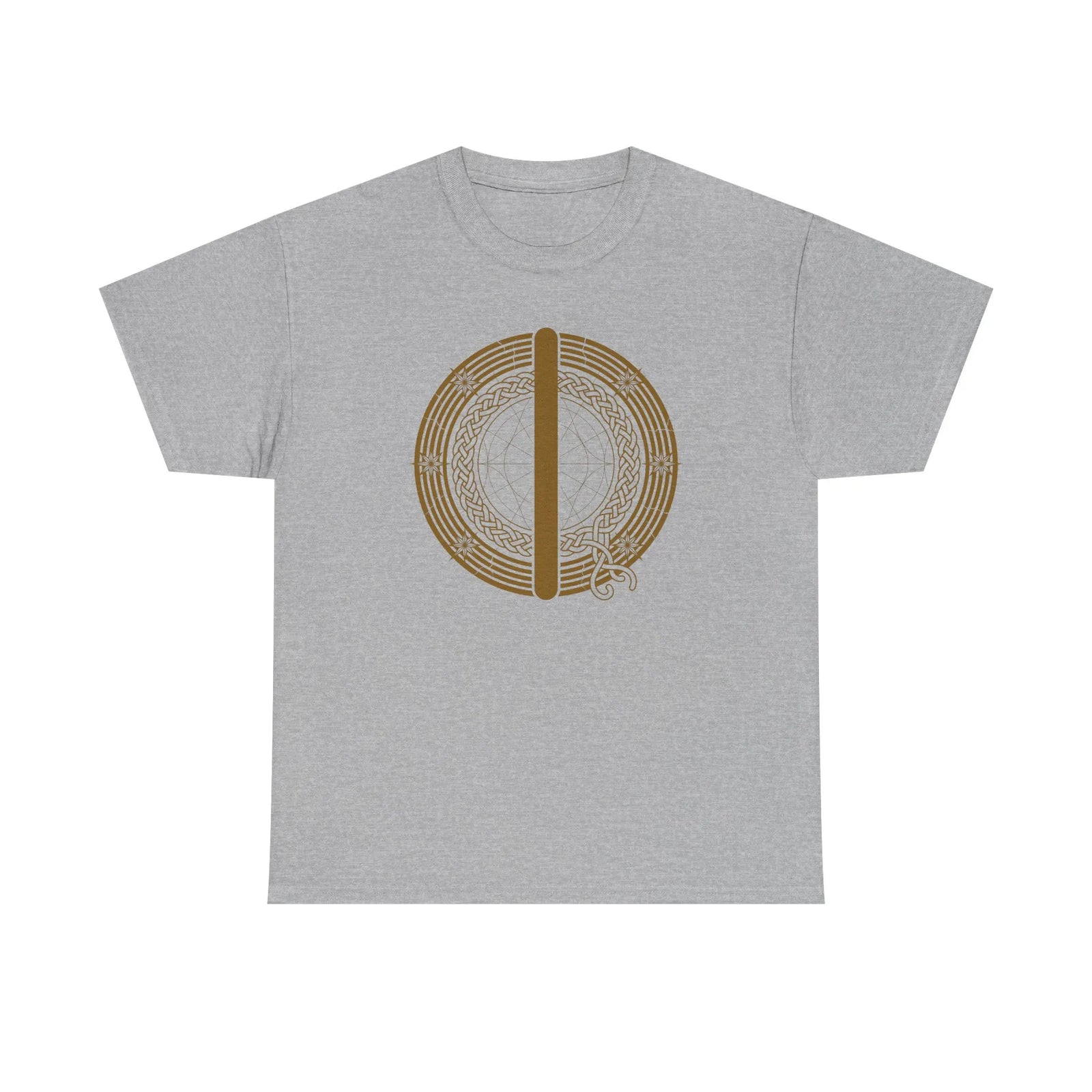 Isa Rune Graphic T-Shirt - Heavyweight Cotton Classic Fit Tee - Unisex White