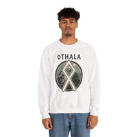 Othala Rune Inheritance Sweatshirt - Heavy Blend Crewneck Fleece - Unisex White