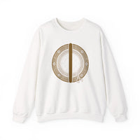 Isa Rune Ice Stillness Sweatshirt - Midweight 50/50 Cotton Poly Fleece - Unisex White