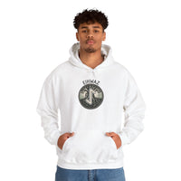 Eihwaz Yew World Tree Rune Hoodie - Soft Cotton Blend Pullover - Unisex White