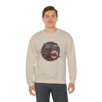 Shieldmaiden Viking Berserker Cats Sweatshirt - Heavy Blend Fleece Crewneck - Unisex White