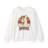 Sphynx Retro 70s Sunset Breeds Sweatshirt - Heavy Blend Crewneck Fleece - Unisex Ash