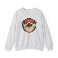 Ragdoll Cool Cat 70s Sunset Aviators Sweatshirt - Classic Fit Midweight Crewneck - Unisex White
