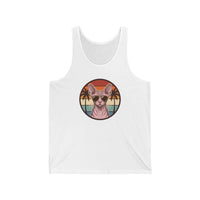 Sphynx Cat 70s Sunset Aviators Tank Top - Lightweight Airlume Cotton Retail Fit - Unisex Athletic Heather