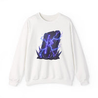 Thurisaz Thorn Rune Graphic Sweatshirt - Heavy Blend Crewneck Fleece - Unisex White