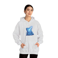 Tiwaz Tyr Sword Graphic Hoodie - Classic Fit Pouch Pocket Fleece - Unisex White