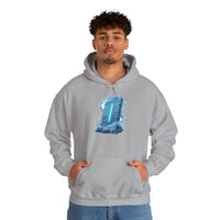 Isa Rune Ice Hoodie - Heavy Blend Cotton Blend Pullover - Unisex White