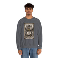 The Emperor Tarot Card Sweatshirt - Soft Durable Fleece Crewneck - Unisex White