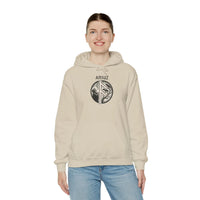 Ansuz Rune Norse Wisdom Graphic Hoodie - Heavy Blend Cotton-Poly Pullover - Unisex White