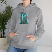 Norse Ehwaz Rune Spirit Horses Hoodie - Heavy Blend Fleece Pullover - Unisex White