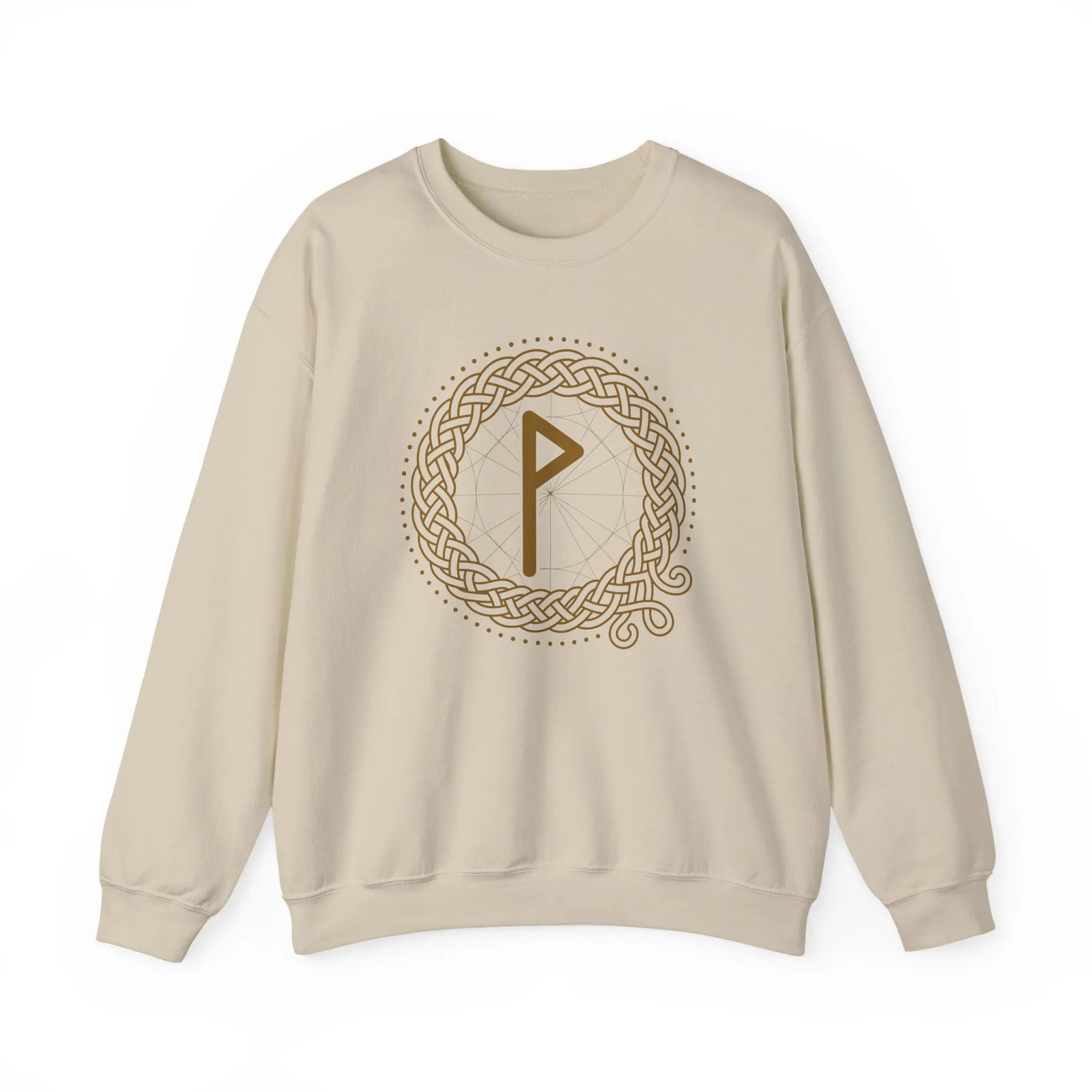 Wunjo Rune Joy Sweatshirt - Heavy Blend Classic Crewneck - Unisex White