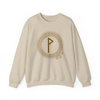 Wunjo Rune Joy Sweatshirt - Heavy Blend Classic Crewneck - Unisex White