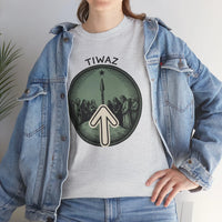 Tiwaz Rune Graphic T-Shirt - Heavy Cotton Classic Fit Tee - Unisex White