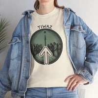 Tiwaz Rune Graphic T-Shirt - Heavy Cotton Classic Fit Tee - Unisex White