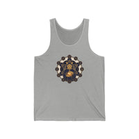 Alchemist Cat Sacred Geometry Tank Top - Soft Airlume Cotton Retail Fit - Unisex Athletic Heather