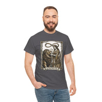 Tarot Strength Card Graphic T-Shirt - Heavy Cotton Classic Fit Crewneck - Unisex White