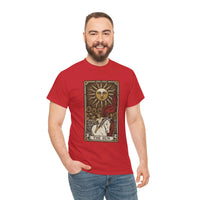 Tarot The Sun Card T-Shirt - Medium Weight 100% Cotton Tee - Unisex White