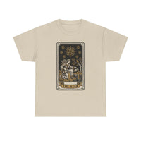 Tarot The Star Card Graphic T-Shirt - Heavy Cotton Classic Fit Tee - Unisex Off White