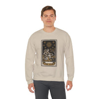 The Star Tarot Card Sweatshirt - 50/50 Cotton Polyester Crewneck - Unisex White