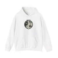 Nauthiz Rune Necessity Graphic Hoodie - Soft Cotton-Poly Fleece Pullover - Unisex White