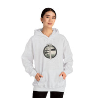 Isa Rune Ice Stillness Hoodie - Heavy Blend Fleece Pullover - Unisex White