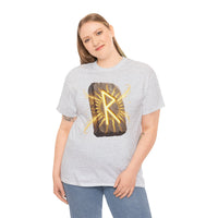 Raido Rune Journey T-Shirt - Heavyweight Cotton Classic Tee - Unisex White