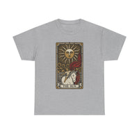 Tarot The Sun Card T-Shirt - Medium Weight 100% Cotton Tee - Unisex White