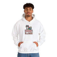 8-Bit Pixel Gaming Cats Hoodie - Heavy Blend Cotton Blend Fleece Pullover - Unisex White