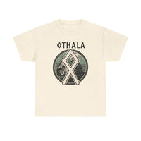 Othala Rune Family Homestead T-Shirt - Heavy Cotton Classic Fit Tee - Unisex White