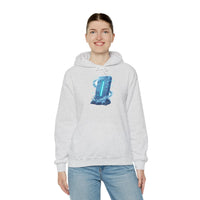 Isa Rune Ice Hoodie - Heavy Blend Cotton Blend Pullover - Unisex White