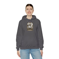 The Lovers Tarot Card Hoodie - Medium-Weight Fleece Pullover - Unisex White