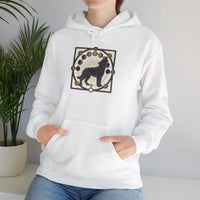 Howl Sacred Geometry Spirit Dogs Hoodie - Soft Cotton Blend Pullover - Unisex White