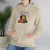 Player One 8-Bit Gaming Dog Hoodie - Soft Cotton-Poly Blend Fleece - Unisex White