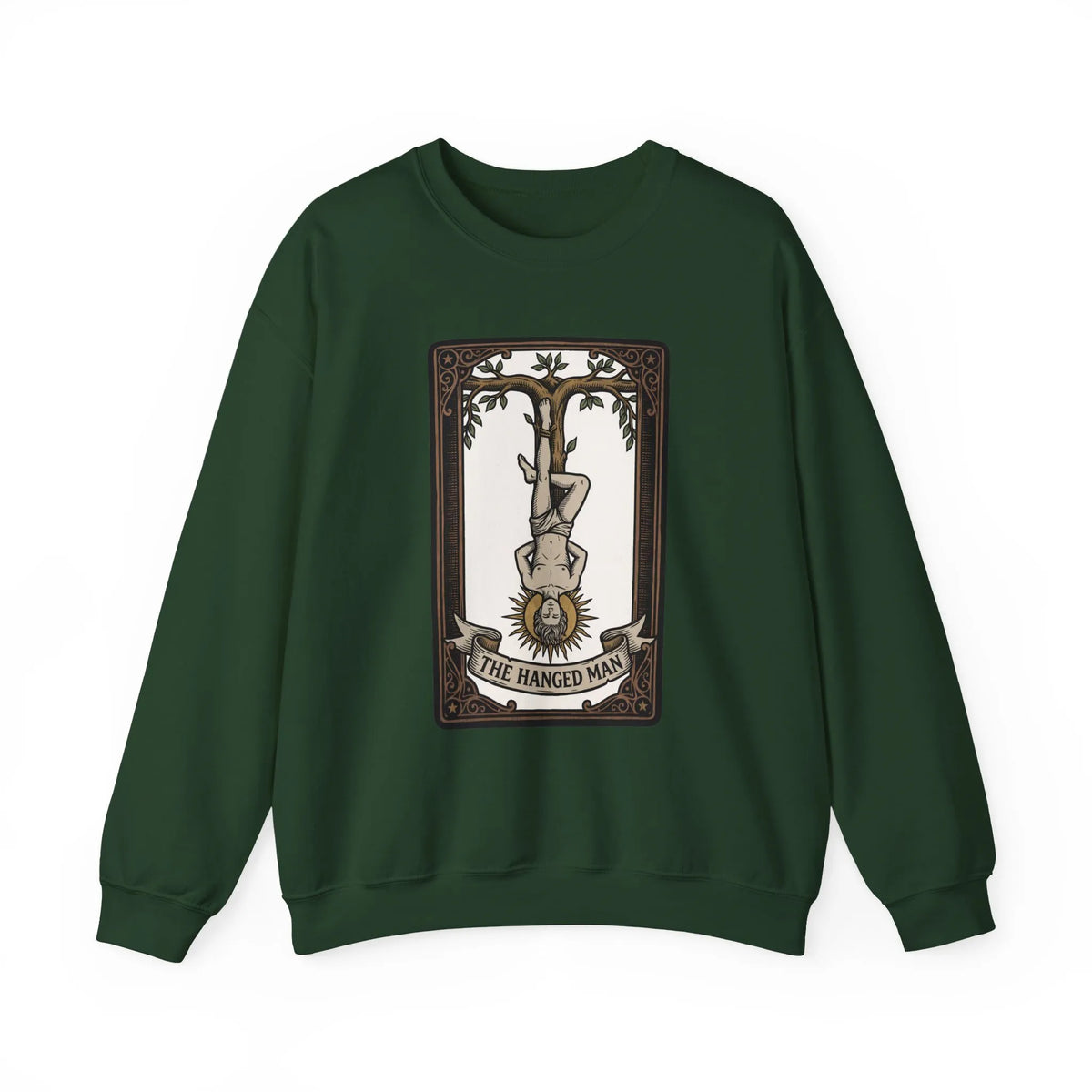 The Hanged Man Tarot Card Sweatshirt - Soft Fleece Classic Fit Crewneck - Unisex Off White