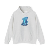 Isa Rune Ice Hoodie - Heavy Blend Cotton Blend Pullover - Unisex White