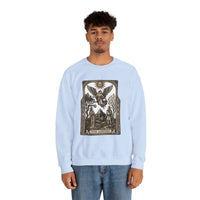 The Lovers Tarot Card Sweatshirt - Heavy Blend Fleece Crewneck - Unisex White