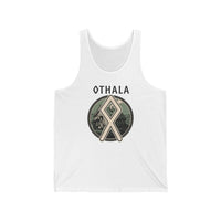 Othala Runic Symbol Tank Top - Soft Combed Ringspun Jersey - Unisex White