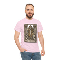 Hierophant Tarot Card Graphic T-Shirt - Heavy Cotton Classic Fit Tee - Unisex White