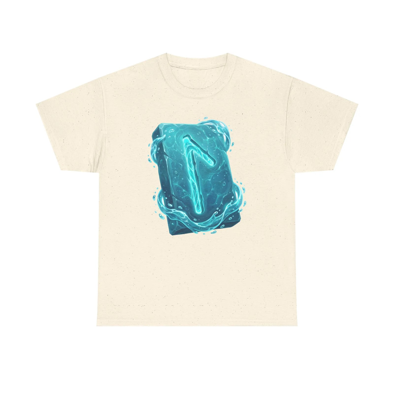 Laguz Water Rune Intuition Graphic T-Shirt - Heavy Cotton Classic Fit Tee - Unisex White