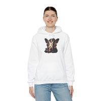 Dagaz Rune Butterfly Graphic Hoodie - Heavy Blend Fleece Pullover - Unisex White