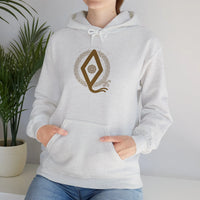 Ingwaz Rune Symbol Hoodie - Heavy Blend Fleece Pullover - Unisex Off White