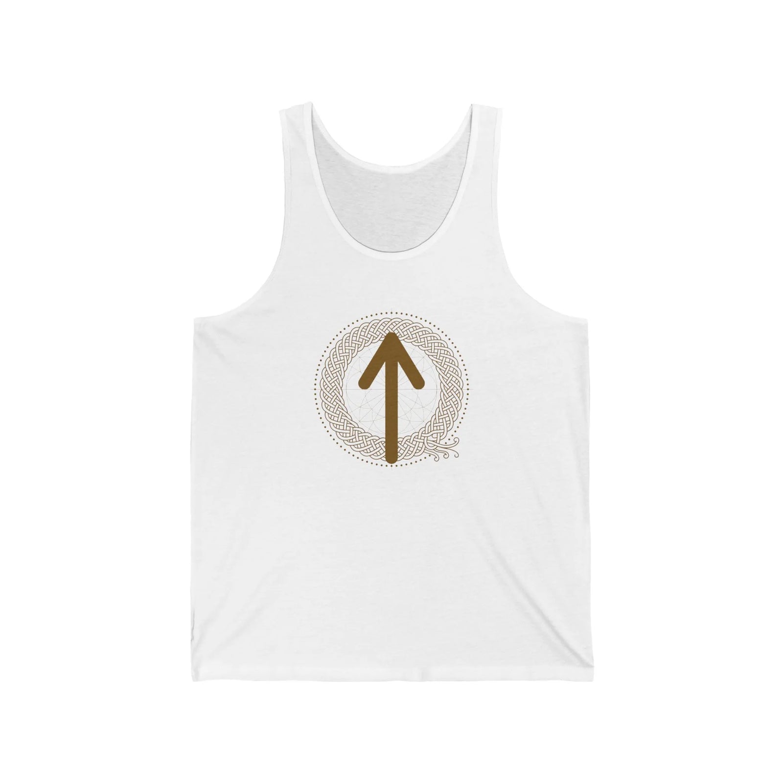 Tiwaz Rune Justice Sovereignty Tank Top - Lightweight Combed Cotton Jersey - Unisex Athletic Heather