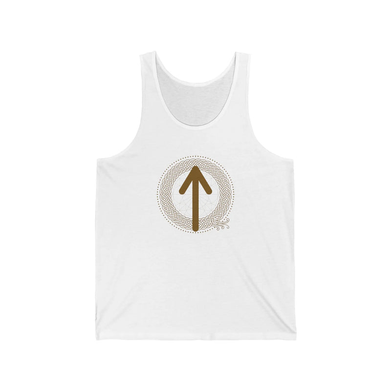 Tiwaz Rune Justice Sovereignty Tank Top - Lightweight Combed Cotton Jersey - Unisex Athletic Heather