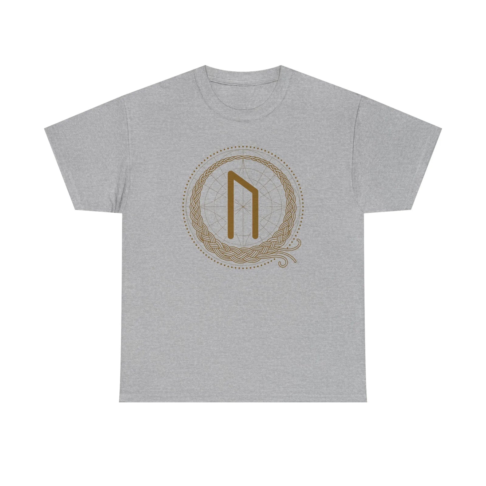 Uruz Rune Symbol Graphic T-Shirt - Heavyweight Cotton Classic Fit - Unisex White