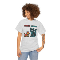8-Bit Pixel Gaming Dogs Boss Fight T-Shirt - Heavyweight 100% Cotton Classic Fit - Unisex White