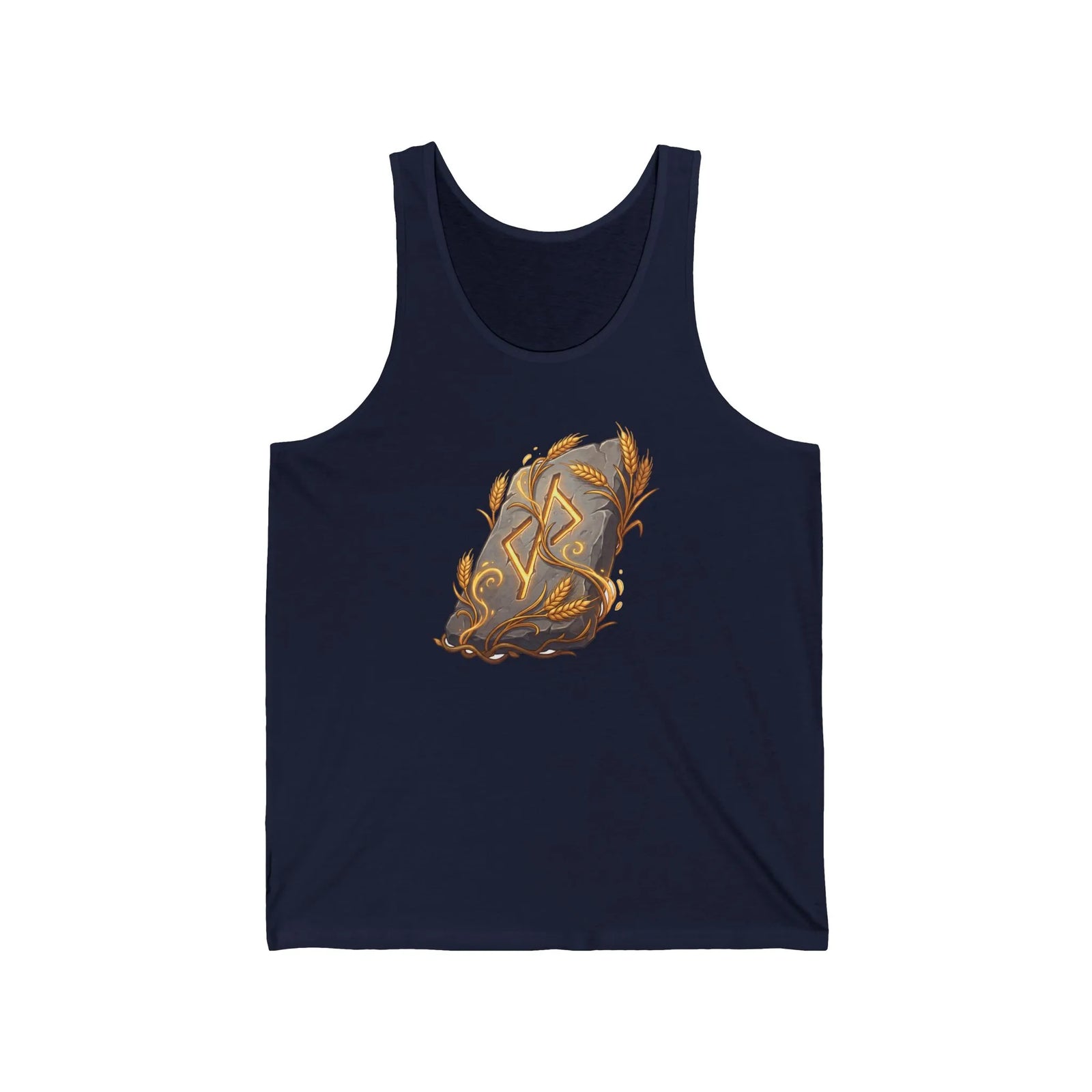 Jera Rune Wheat Graphic Tank Top - Soft Lightweight Retail Fit - Unisex Athletic Heather
