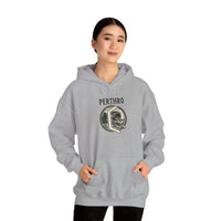 Perthro Rune Lot Cup Hoodie - Heavy Blend Fleece Pullover - Unisex White