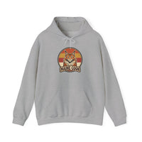 Maine Coon Retro 70s Sunset Hoodie - Soft Cotton Poly Blend Pullover - Unisex White