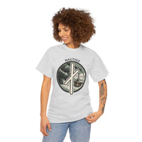 Nauthiz Rune Need Fire T-Shirt - Heavyweight Classic Fit Cotton Tee - Unisex White